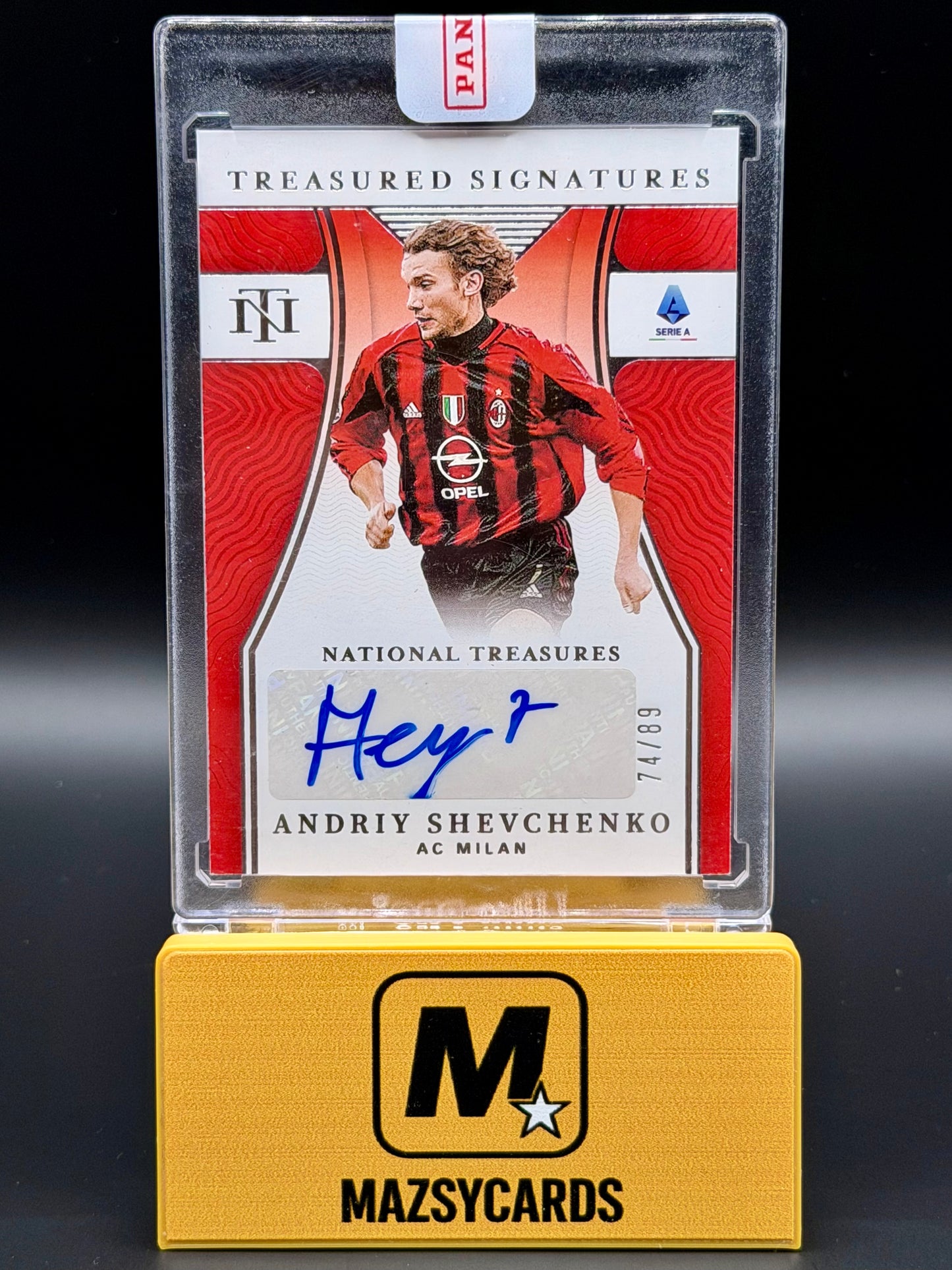 2021-22 National Treasures Andriy Shevchenko Auto /89 AC Milan